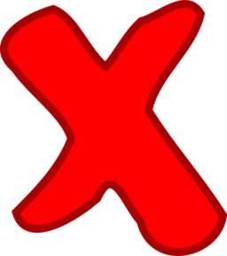 Transparent Red X Clipart