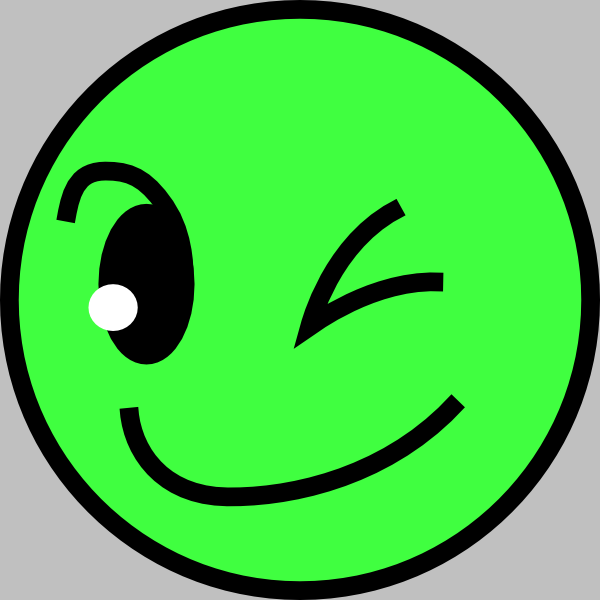 Green Smiling Circle Clip Art - vector clip art ...