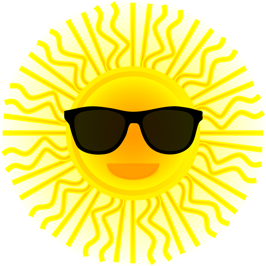 Sun with Sunglasses Clipart