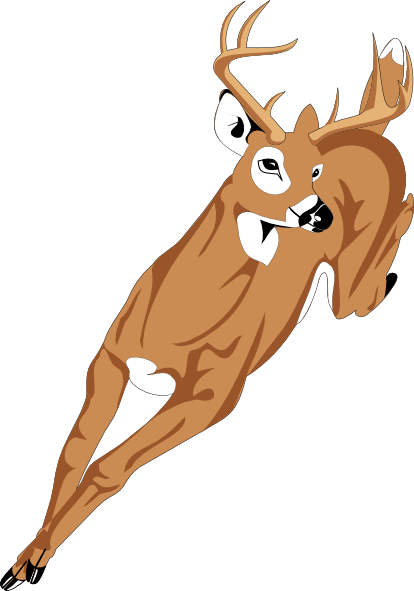 Running Deer clip art - vector clip art online, royalty free ...