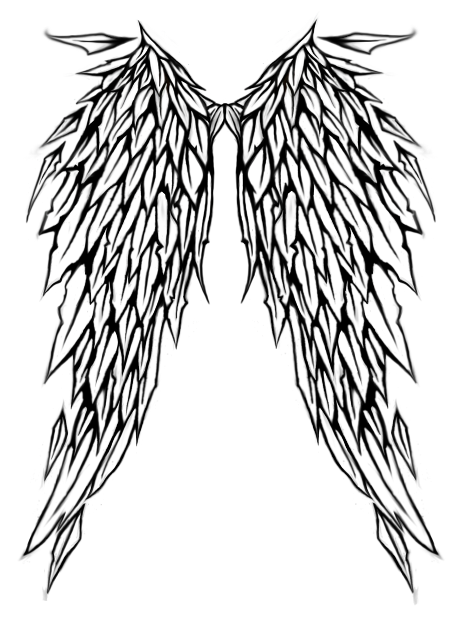 Large Tribal Angel Wings Tattoo | Tattoomagz.com › Tattoo Designs ...