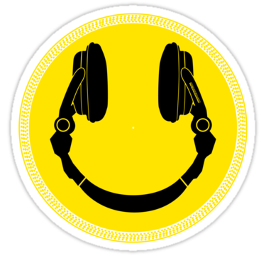 DJ Smiley Platter - Smile Happy" Stickers by HOTDJGEAR | Redbubble