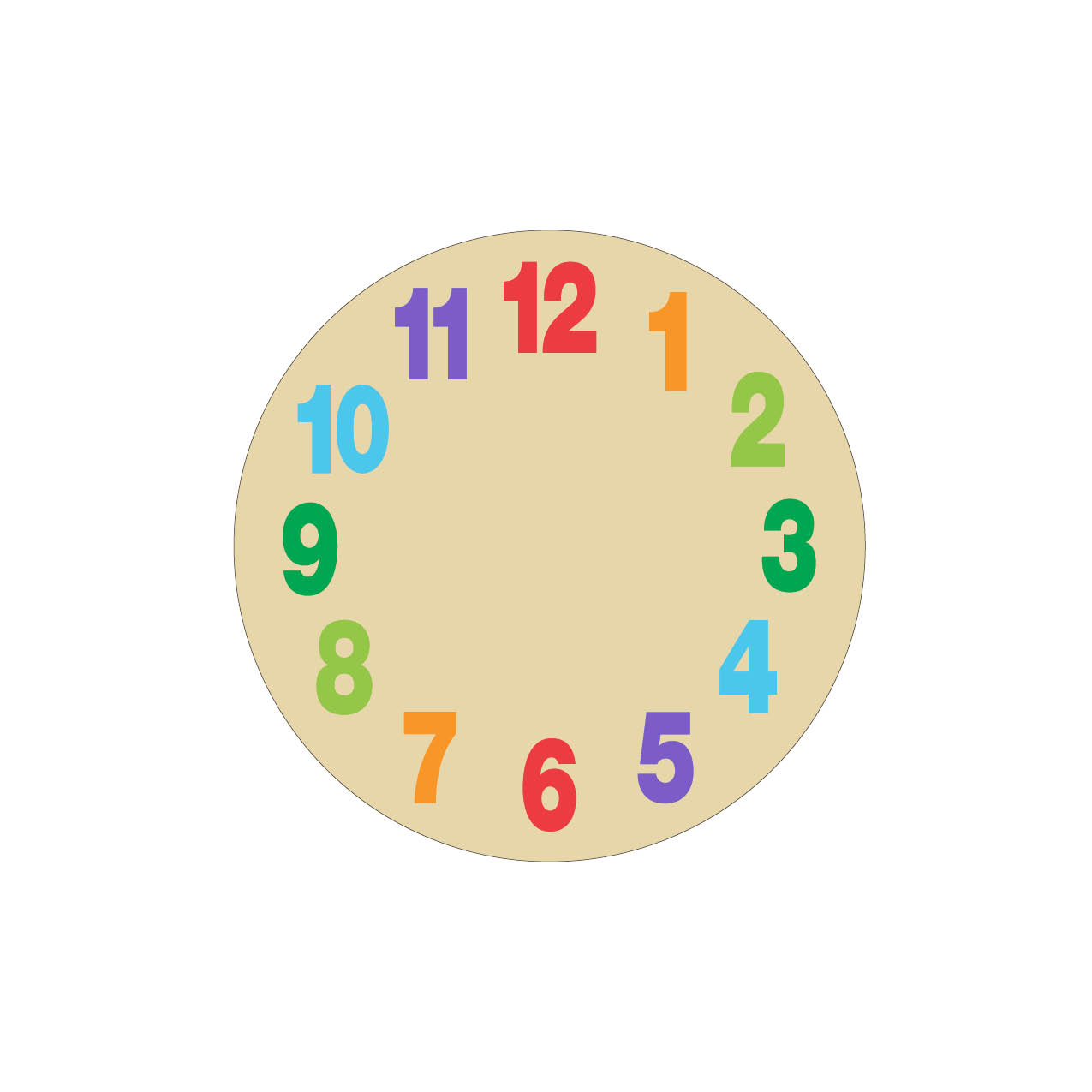 Free Clock Face Template - ClipArt Best