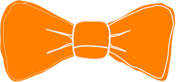 Orange Bow Tie clip art - vector clip art online, royalty free ...