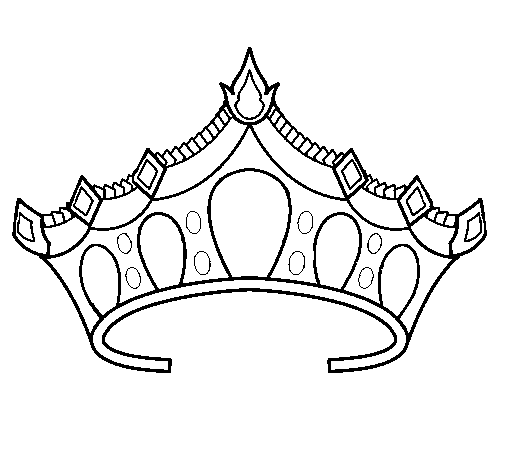 princess crown clipart black and white - photo #27