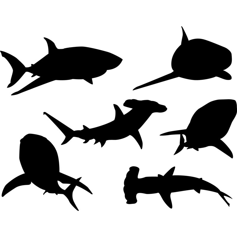 CLIPART SHARK SILHOUETTE 2 | Royalty free vector design