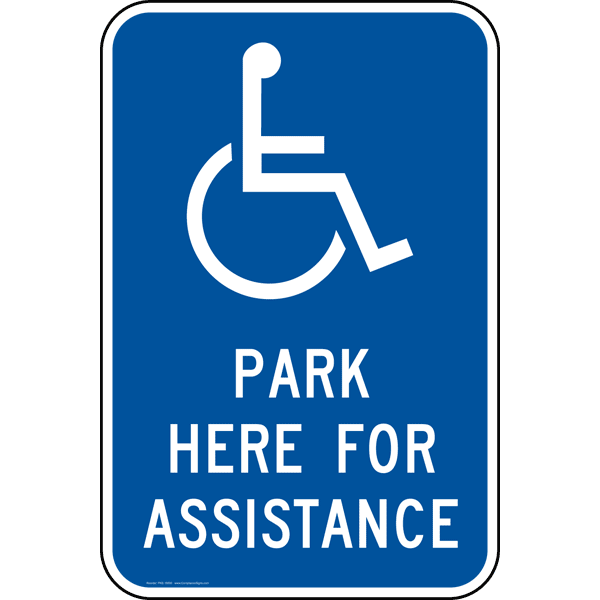 Disability Assistance Signs - Safety Signs Labels at ComplianceSigns.