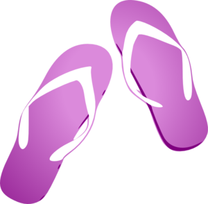 Purple Fade Flip Flop clip art - vector clip art online, royalty ...