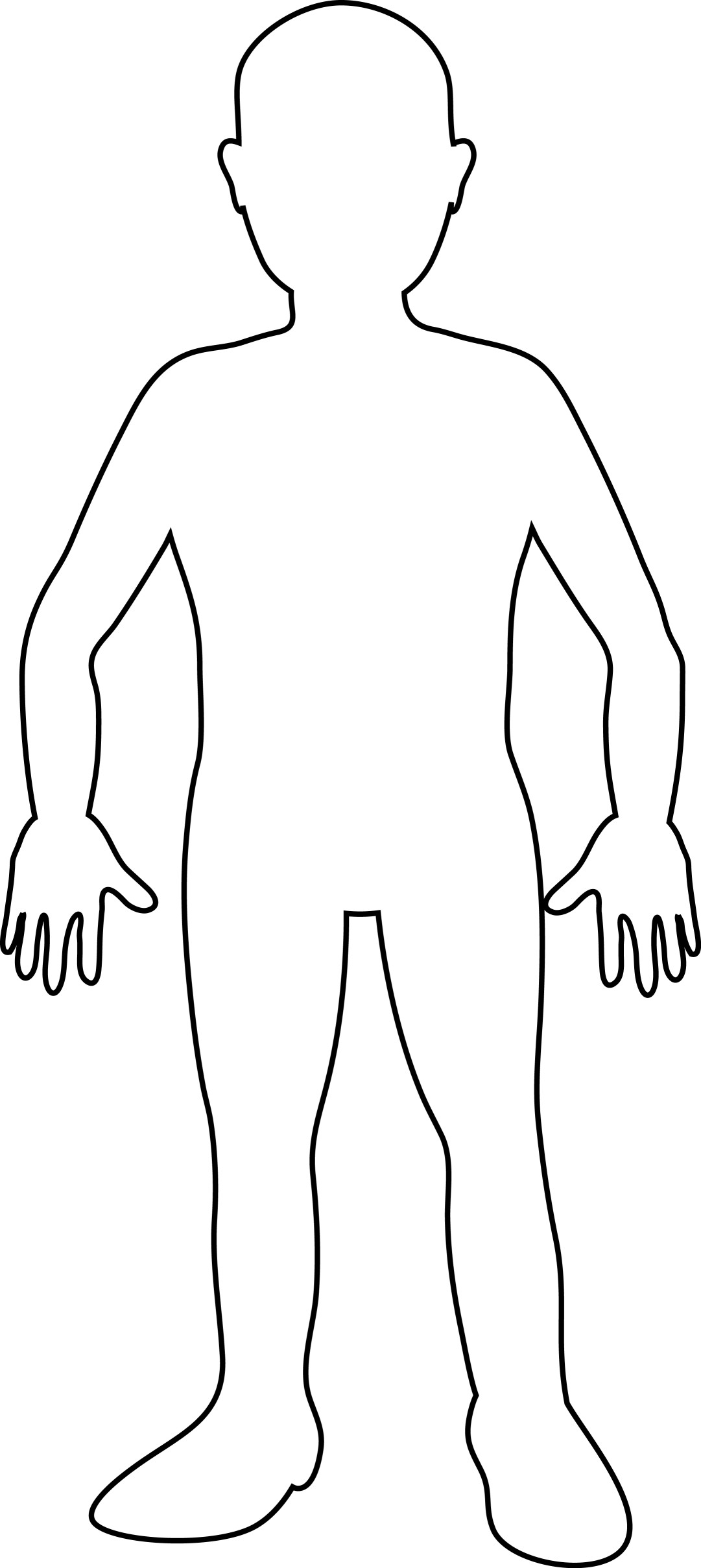 Outline of person