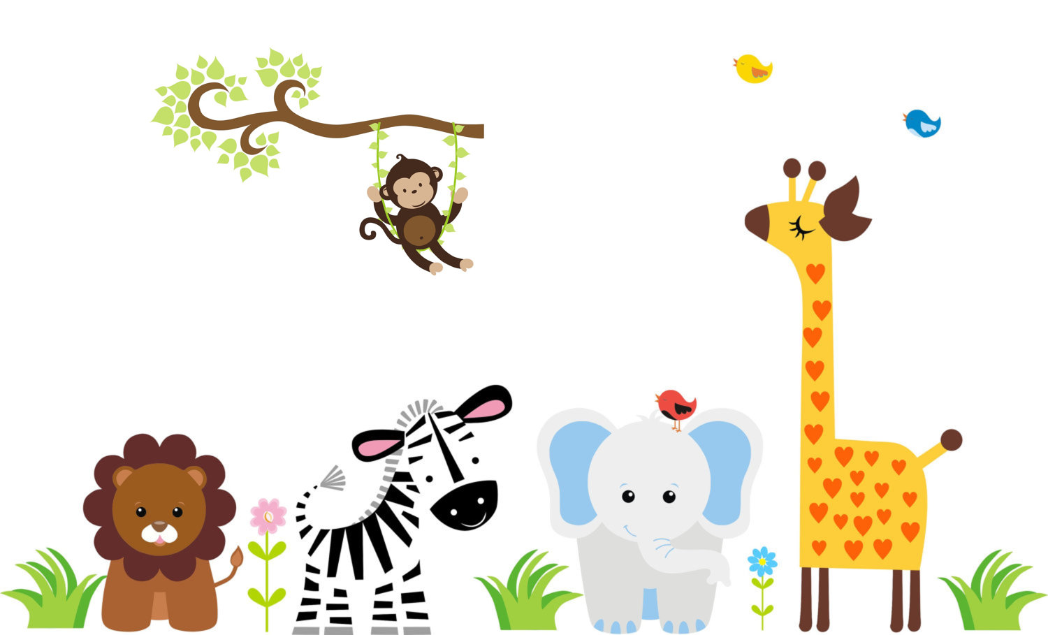 clipart of baby jungle animals - photo #42