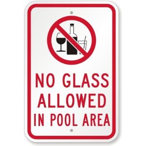 Swimming Pool Signs K-8183 Plastic Pool Rules Sign, Legend "No ...