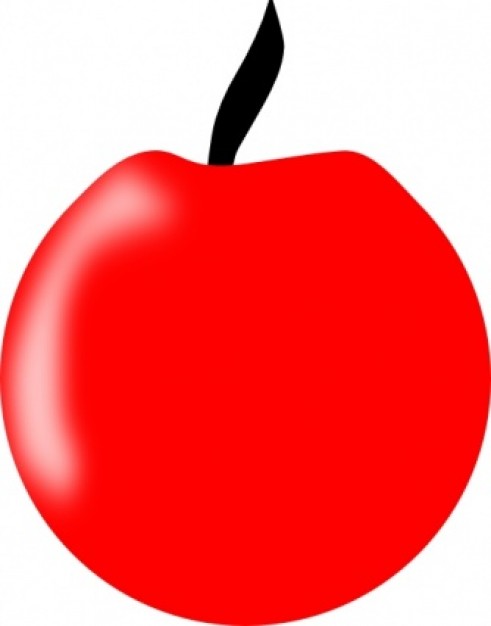 Red plain apple clip art | Download free Vector