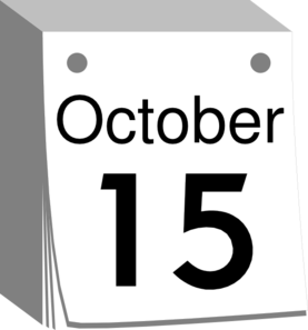 October Calendar Date clip art - vector clip art online, royalty ...
