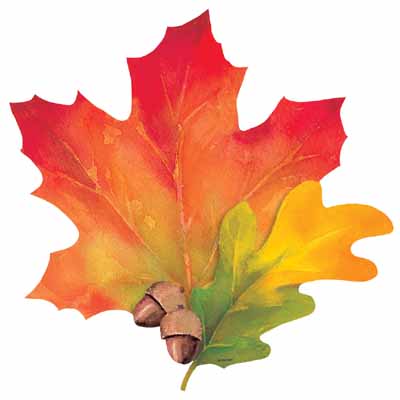 Fall Leaves and Acorns Large Cutout: Fall Leaves Cutout