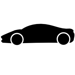 Sport elegant black car side view vector icon | Free Transport icons