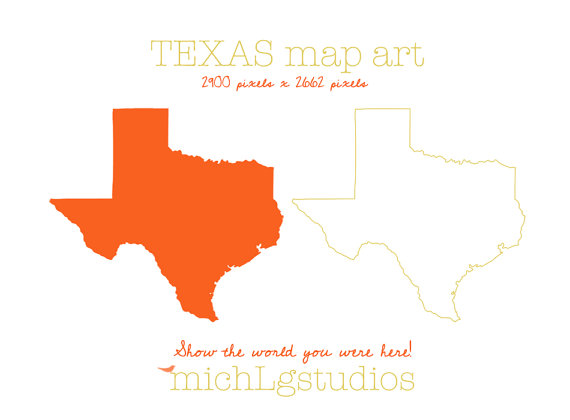 Texas map art/clip art