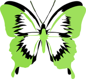 Green Black Butterfly clip art - vector clip art online, royalty ...