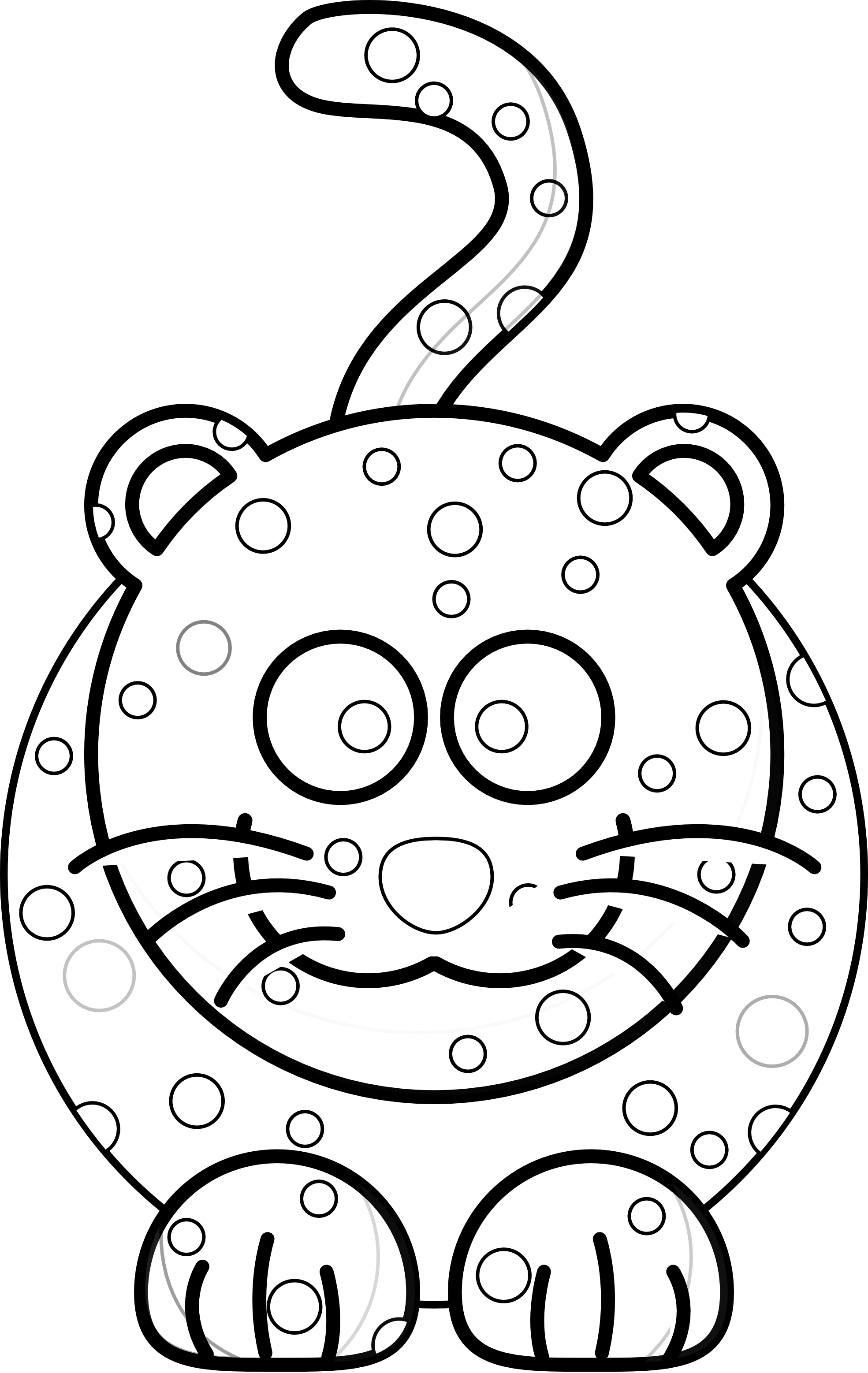 Clip Art: Onca Preta Black White Line Art ...