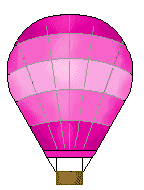 Balloon clip art of pink hot air balloons in three different sizes ...