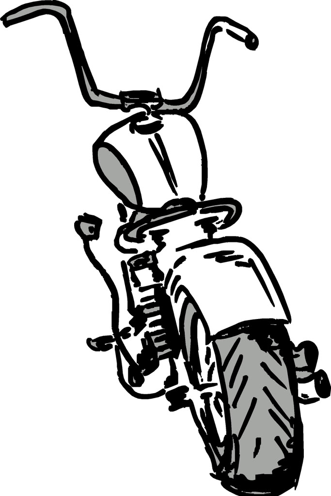 Motorcycle Cartoon Harley Davidson Xl 1200l Sportster 1200 On