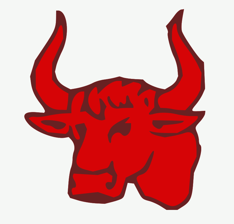 Clipart - Red bull head