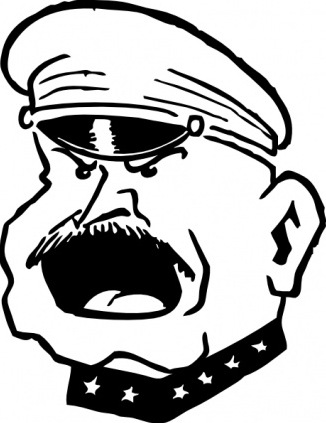 Military, Yelling and Cartoon Vector