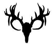 Deer Skull Silhouette Decal Sticker