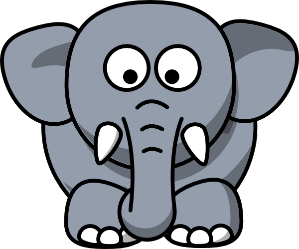 Free elephant clip art outline elephant stock illustration ...