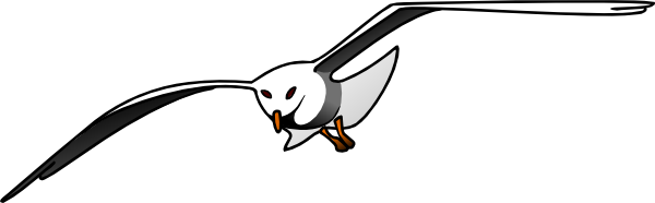 Flying Seagulls Clipart
