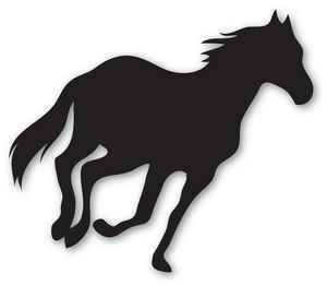 Animated horse running clipart