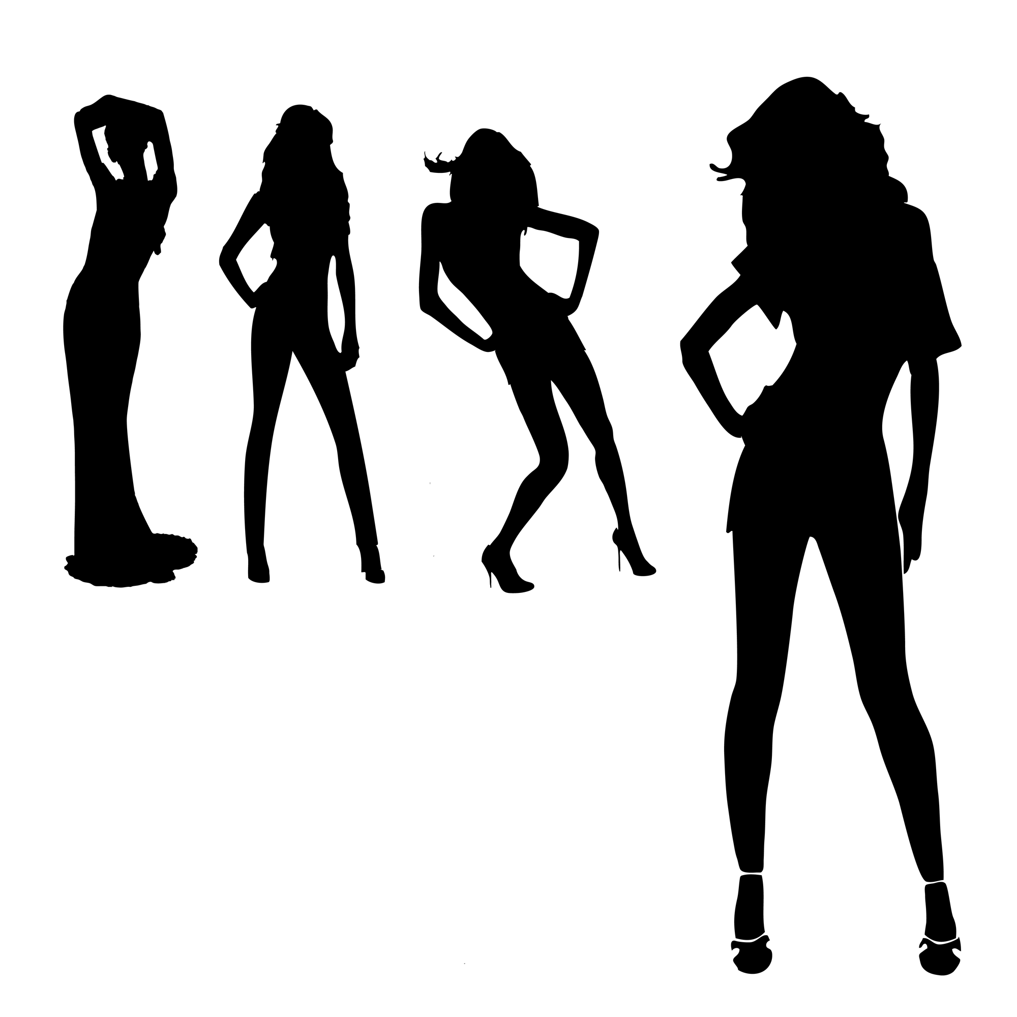 Images Of Silhouettes Of Women | Free Download Clip Art | Free ...