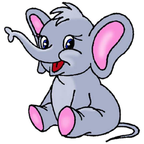 Elephant face images cartoon style clipart free