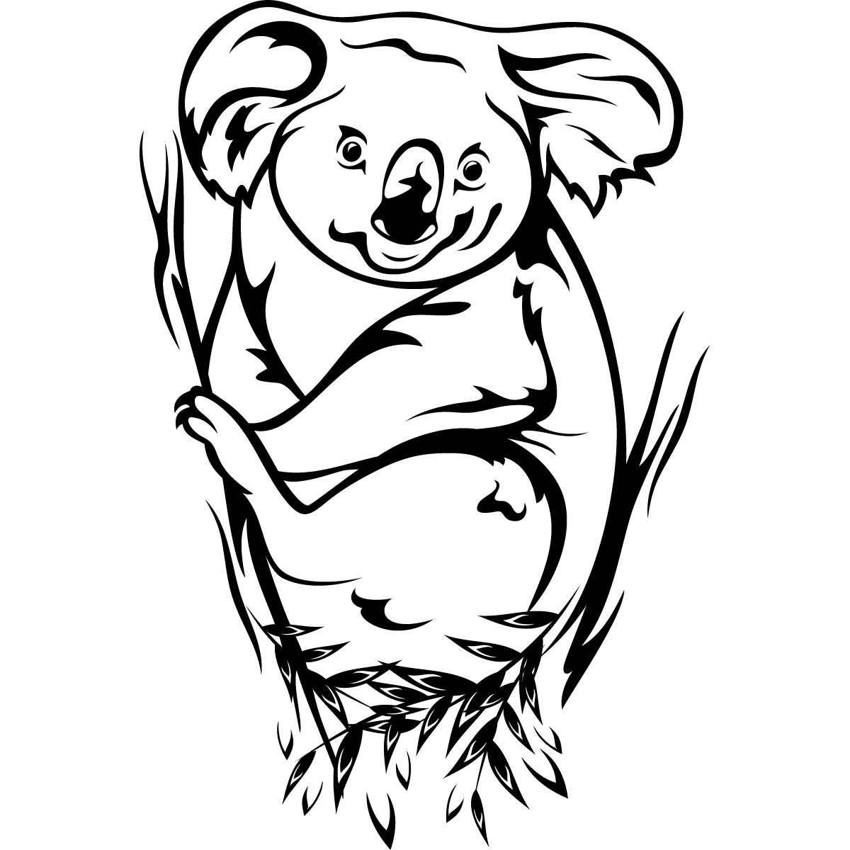Koala Clipart Black And White - Free Clipart Images