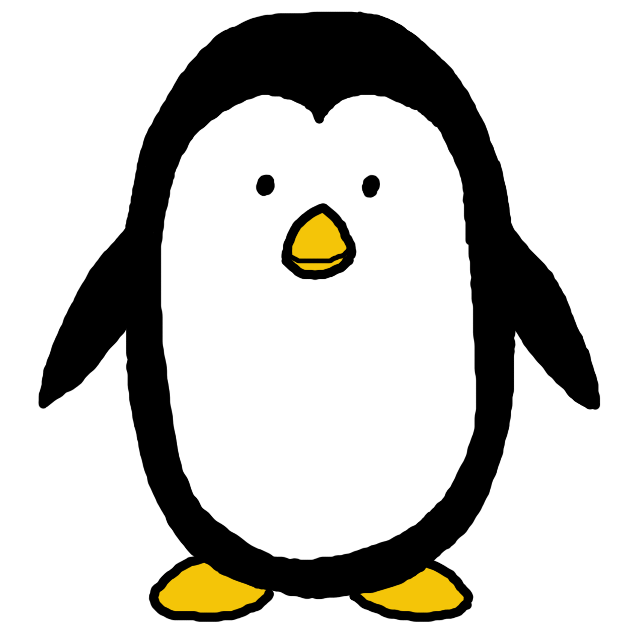 Penguin Clip Art Black And White - Free Clipart Images