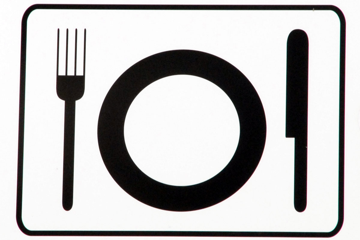 Plate knife and fork logo clipart