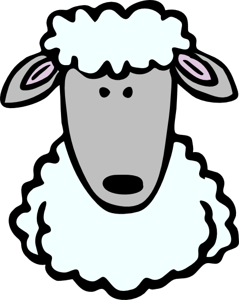 Sheep Head Template Clip Art - vector clip art online ...