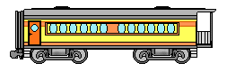 Train Clip Art - Streamlined Engine - Passenger Car With Porch