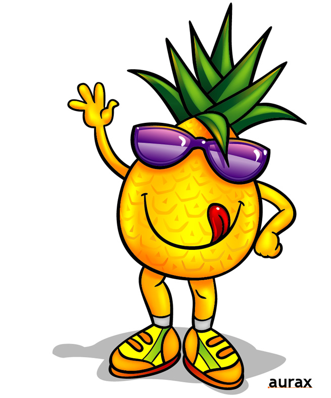 Pineapple Cartoon | Free Download Clip Art | Free Clip Art | on ...