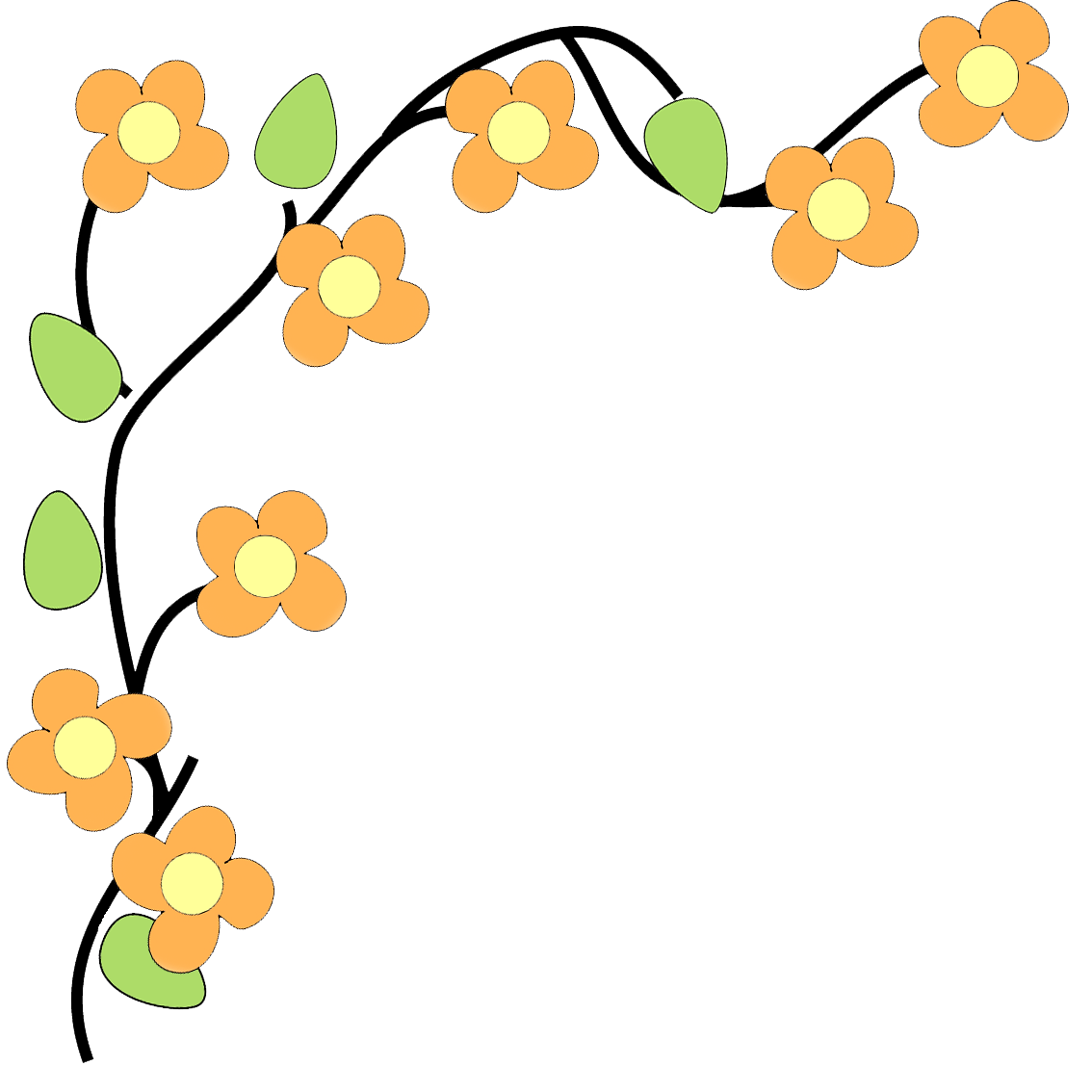 Flower border spring flowers border clipart free clipart images ...