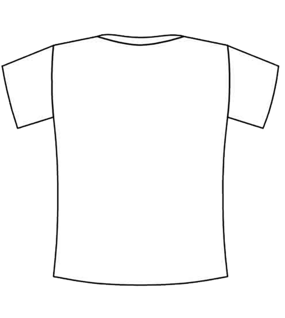 back of t-shirt Colouring Pages