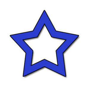 Free Clipart Picture of an Open Blue Star - Polyvore