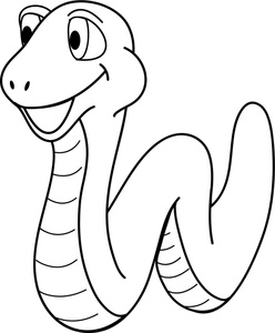happy snake Colouring Pages
