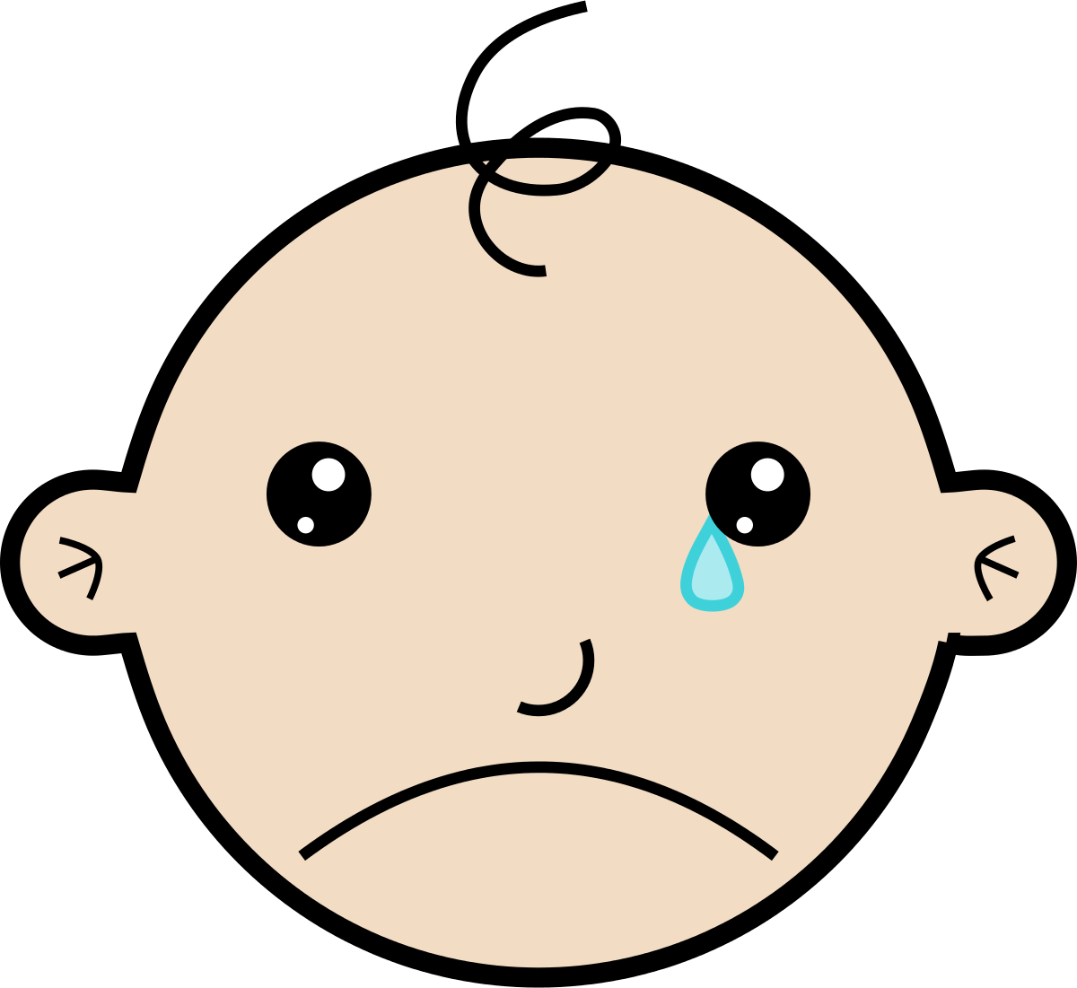 Images For > Cartoon Crying Baby Face