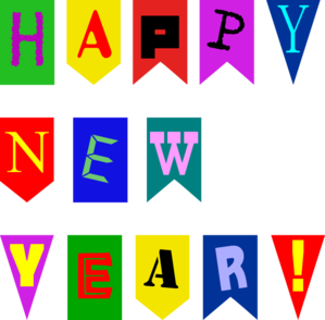 New Year Flags clip art - vector clip art online, royalty free ...