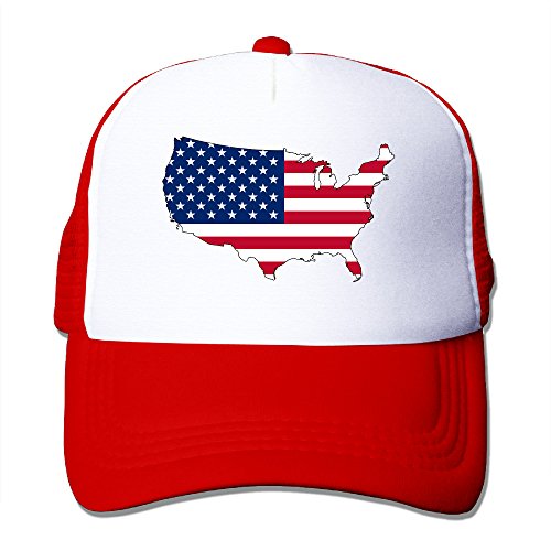 American Flag Us Map Outline Funny Cool Trucker Snapback Hats ...