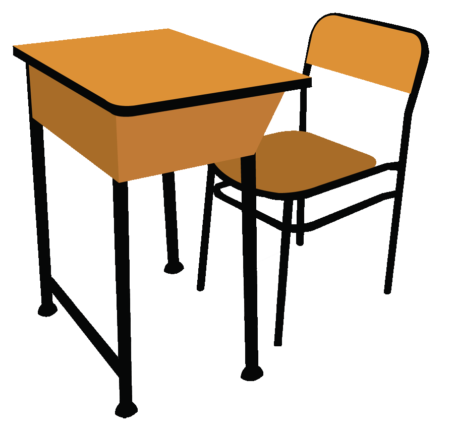 School desks for kids clipart