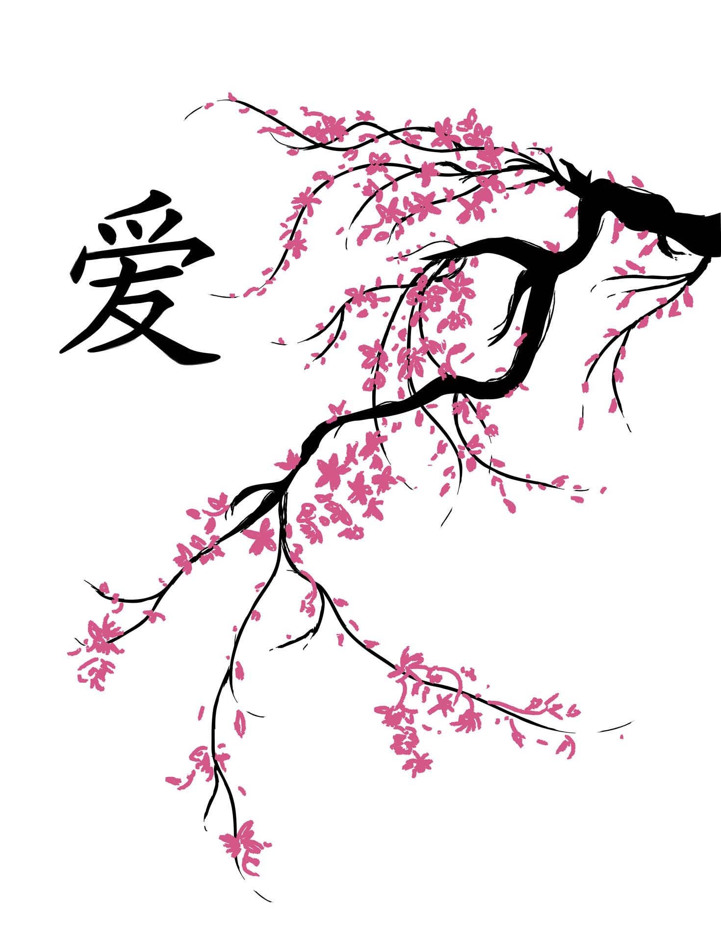 Chinese Cherry Blossom Drawing 14466 | DFILES