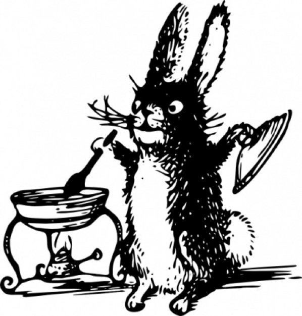 Tom A Cooking Rabbit clip art | Download free Vector