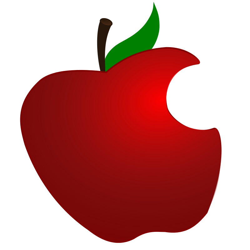 Red Apple Bite Clipart