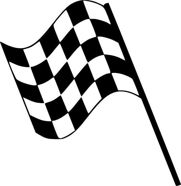 Green racing flag clipart